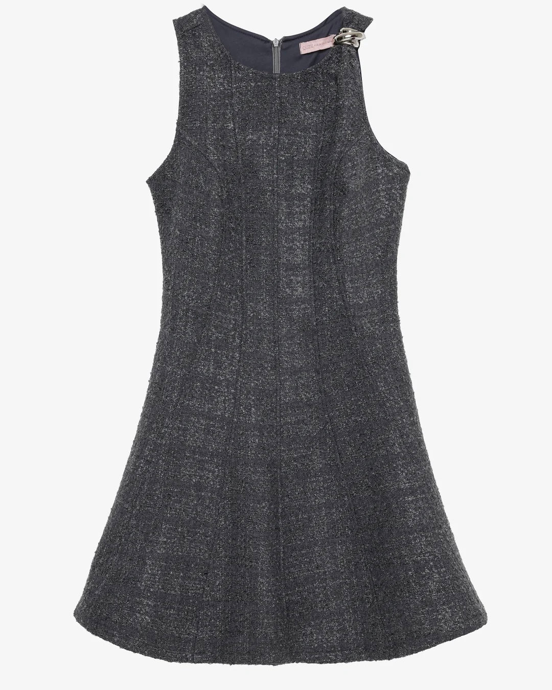 Grey Dress with Silver Detail