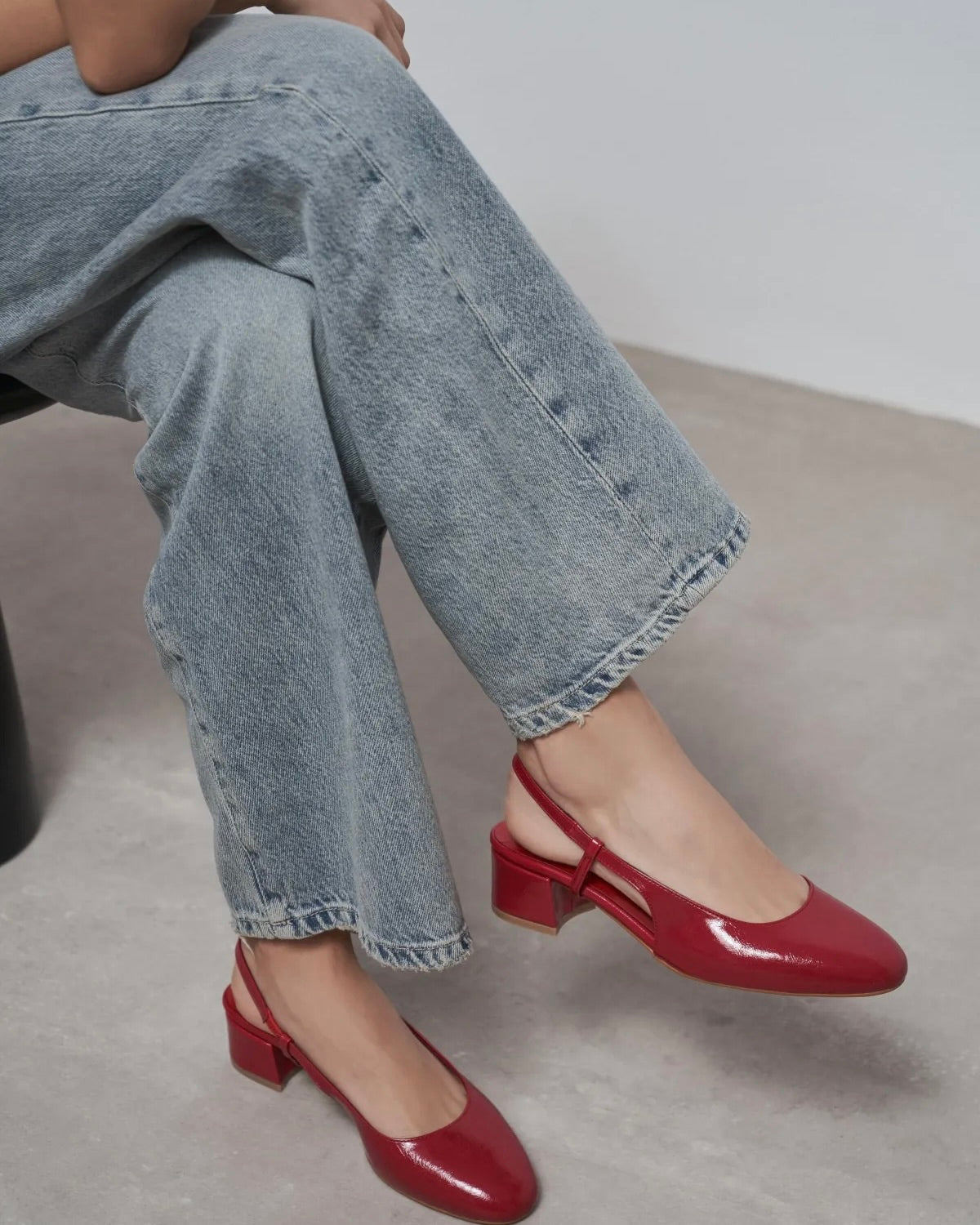 Red Low Heels