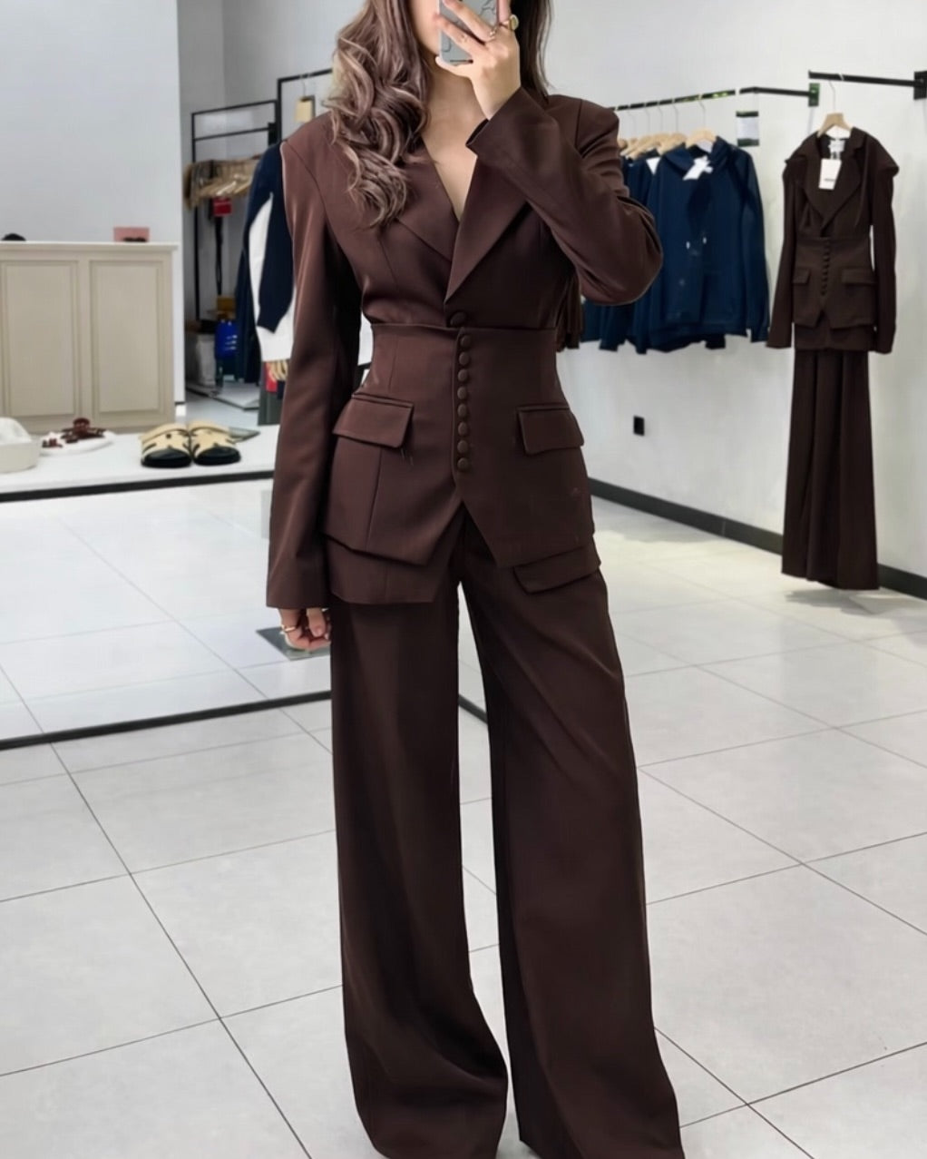 Brown Waisted Set (3 Pieces)