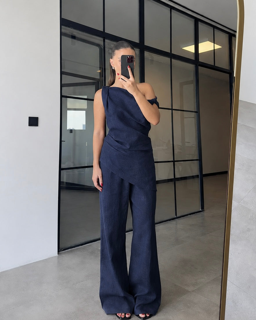 Navy Asymmetrical Set