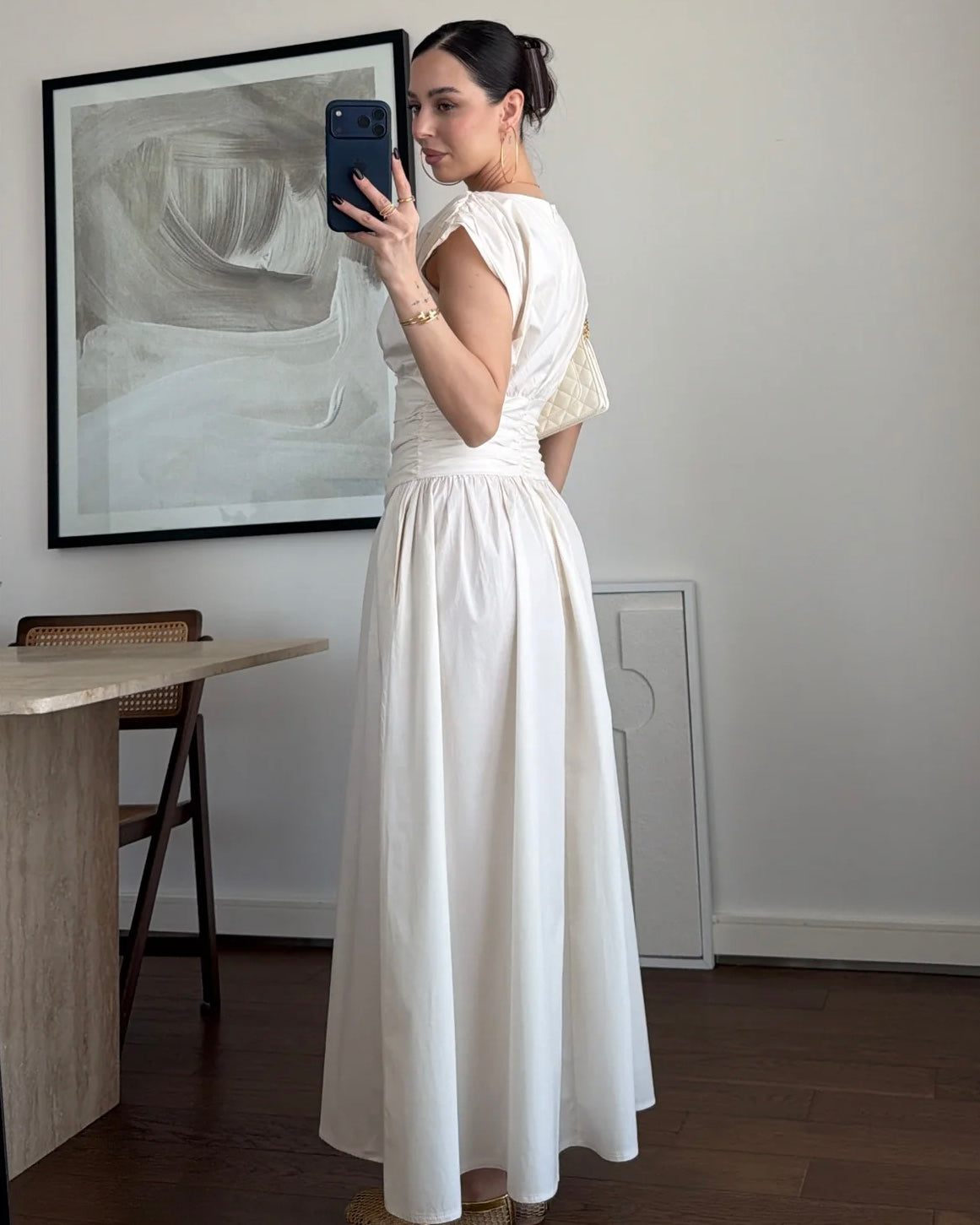White Waisted Dress