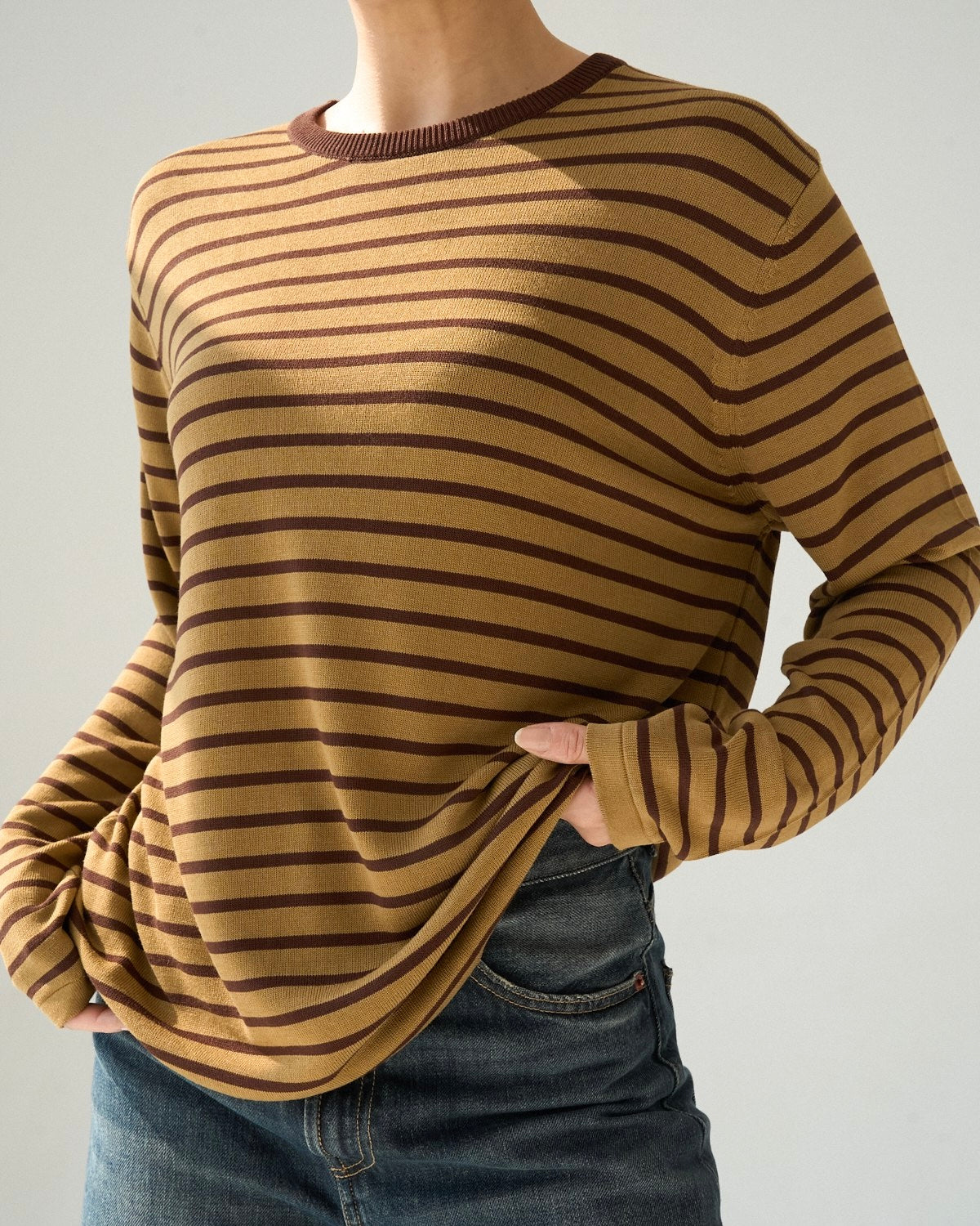 Brown Striped Shirt