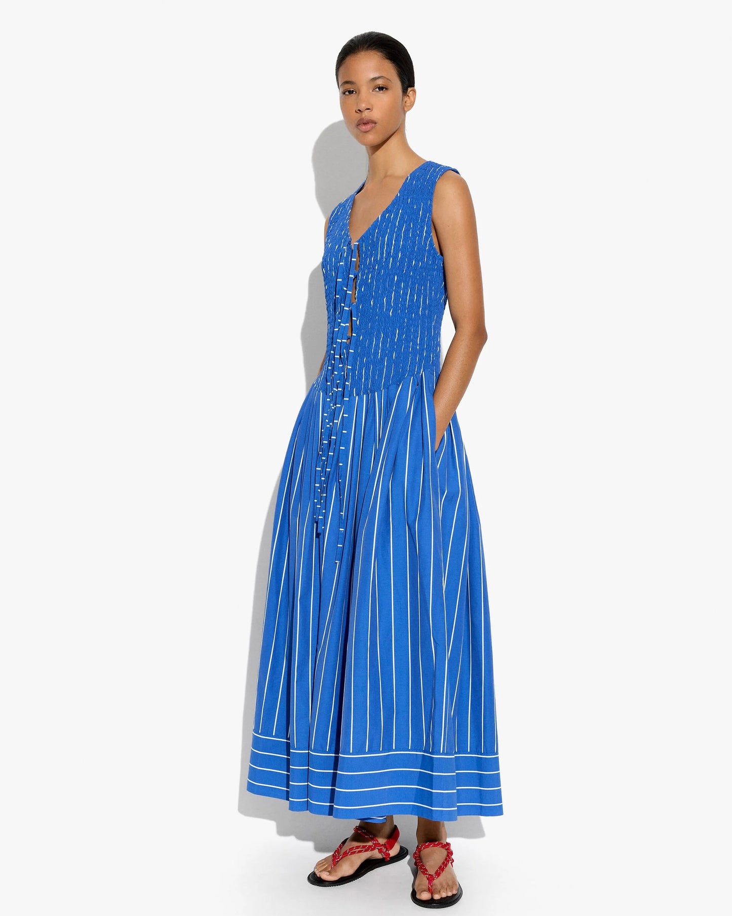 Blue Striped Dress