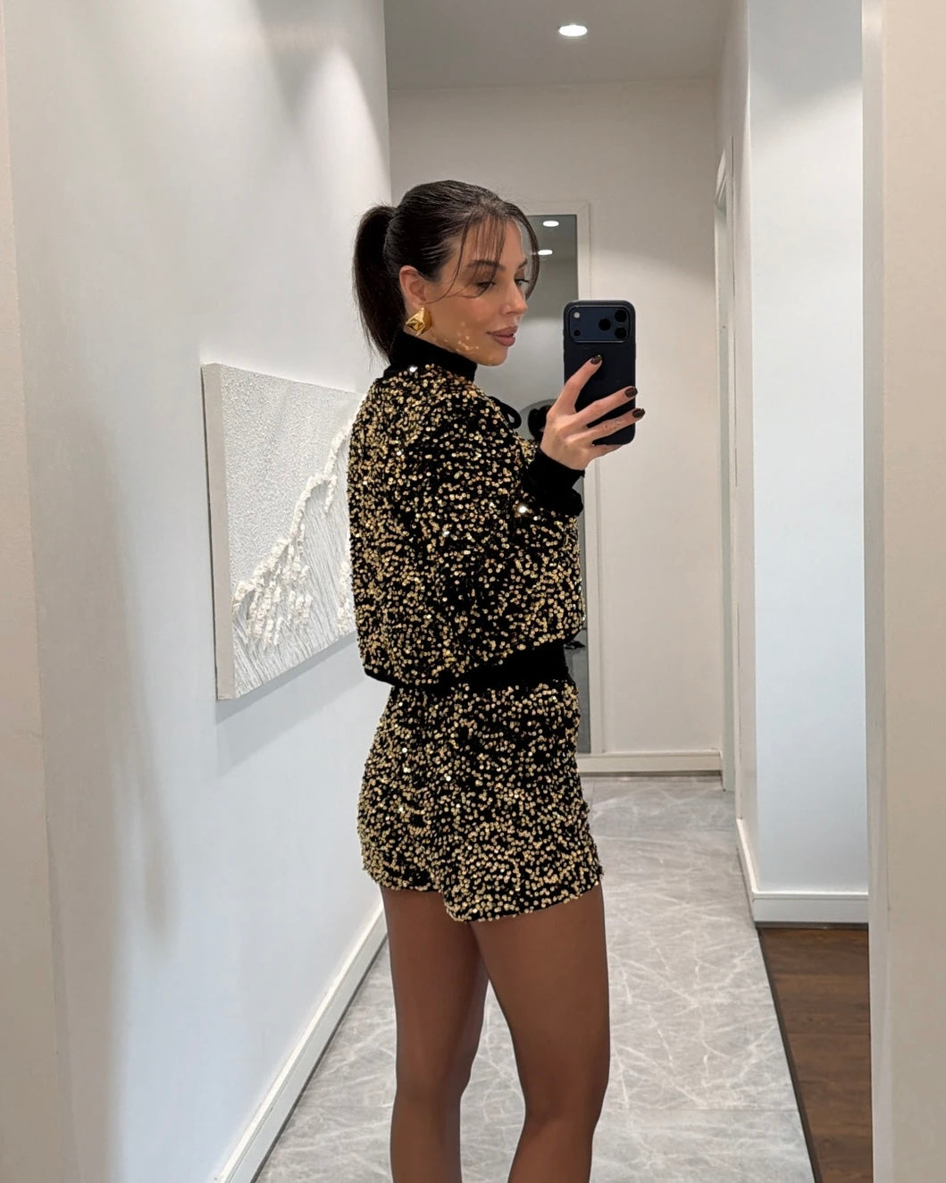 Gold Sequin Set