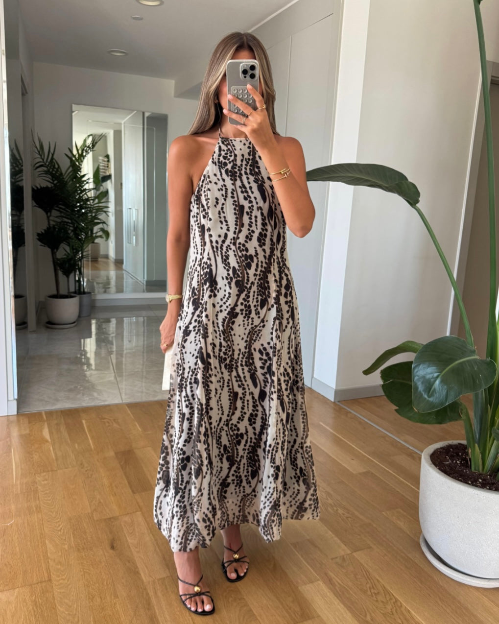 Brown & Beige Dress
