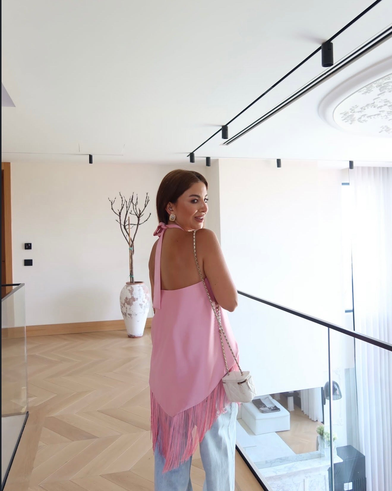Pink Satin Blouse