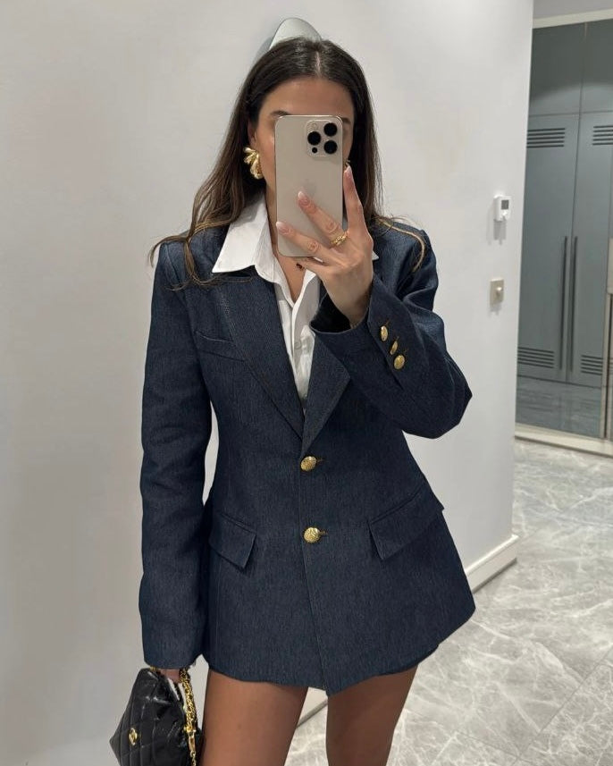 Denim Blazer & Skirt (Set)