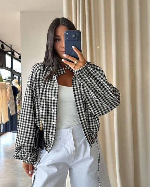 Black Checkered Jacket
