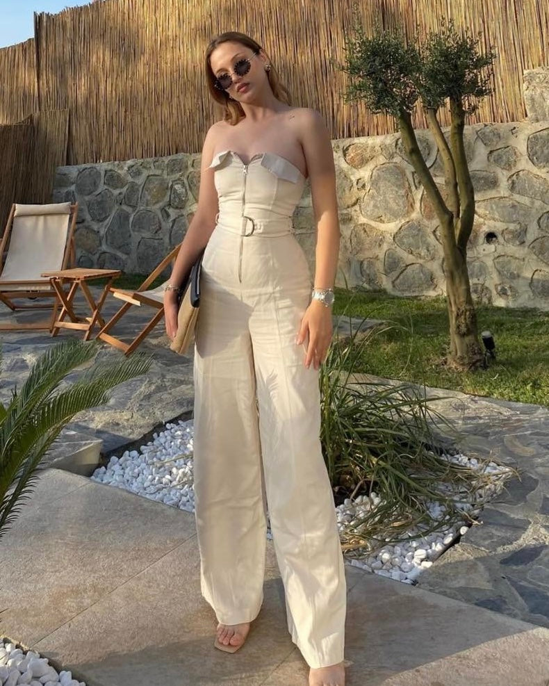 Beige Trendy jumpsuit