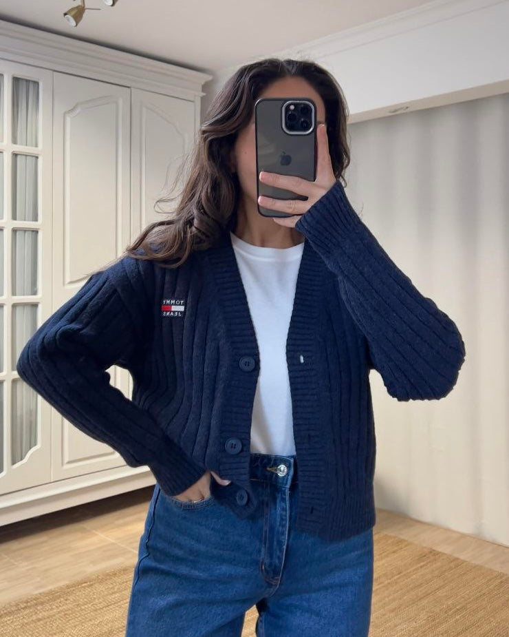 Navy Tommy Cardigan