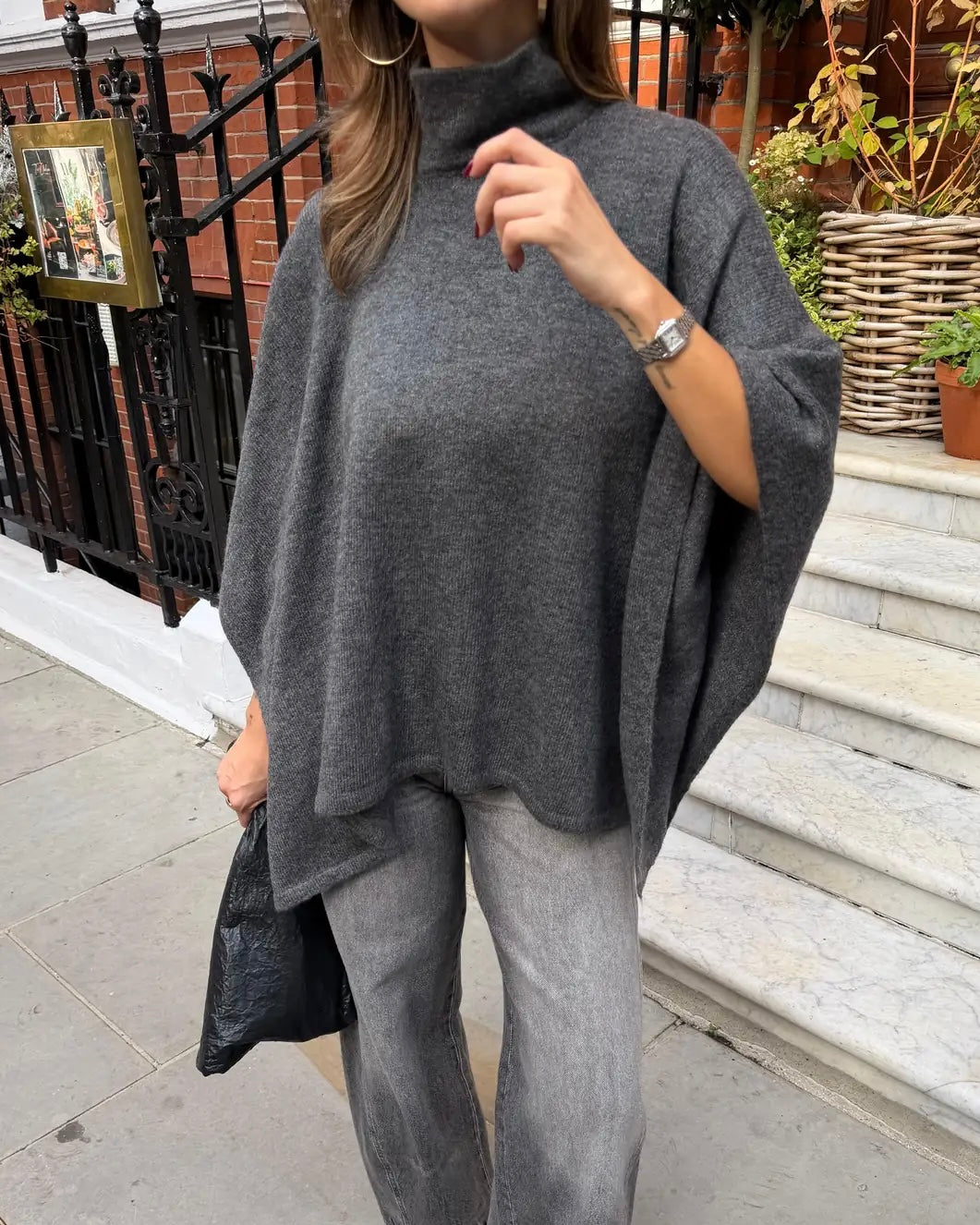 Grey Poncho