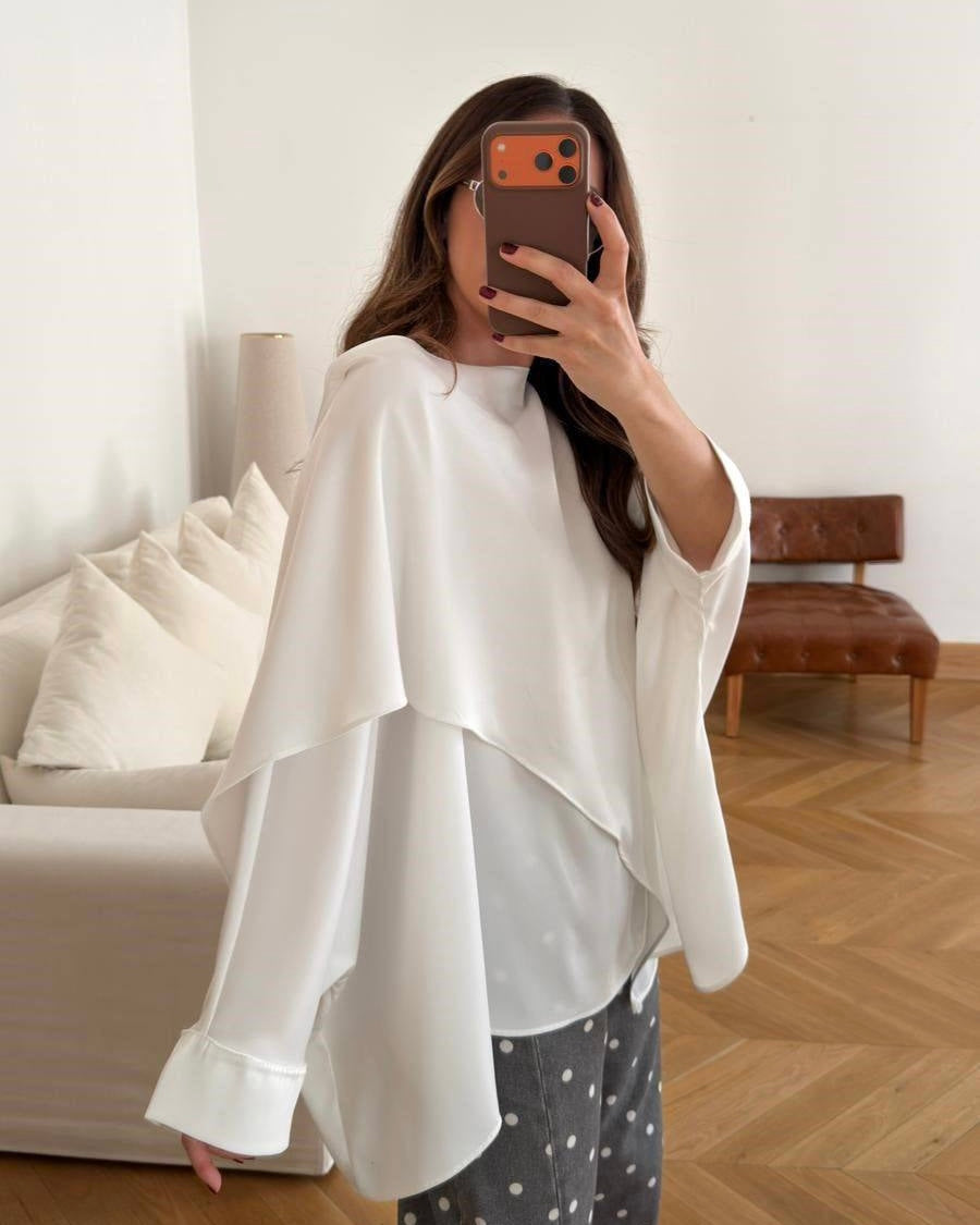 White Satin Blouse
