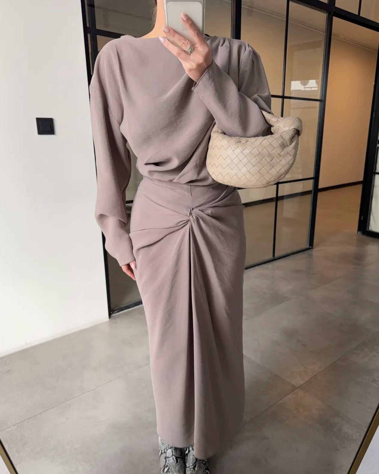 Beige Set (Skirt & Top)