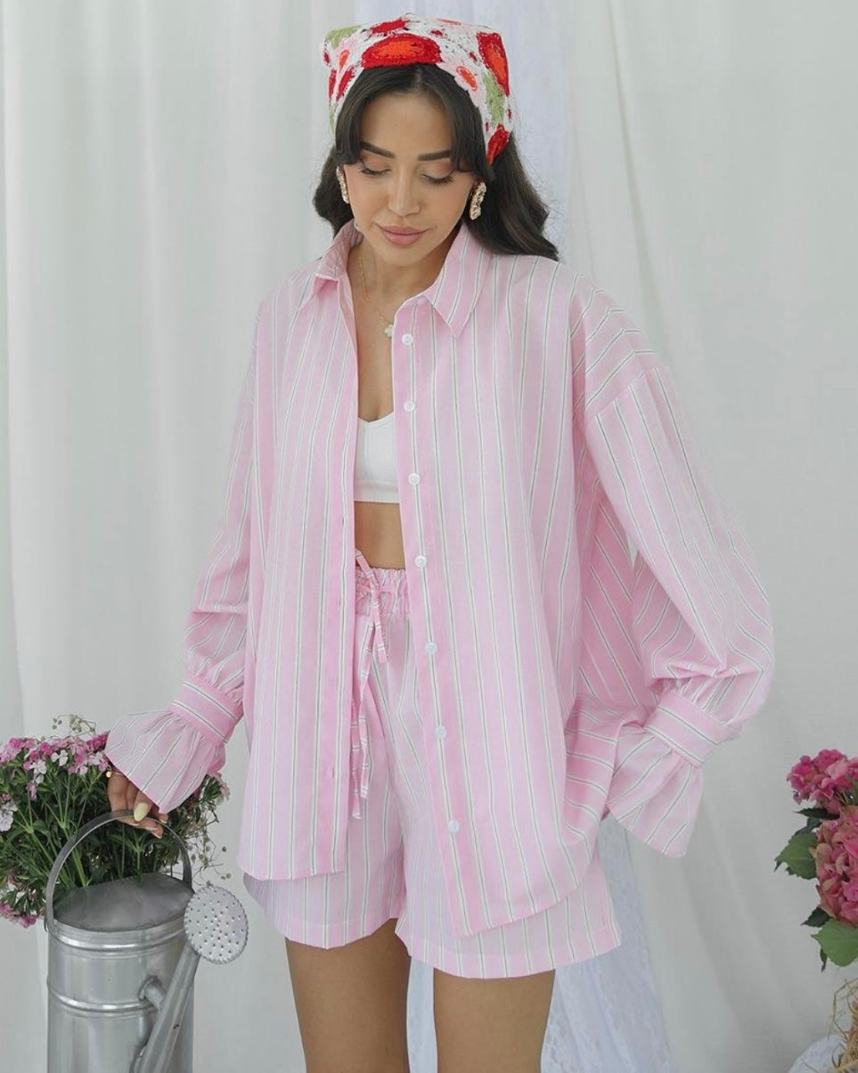 Pink Striped Set