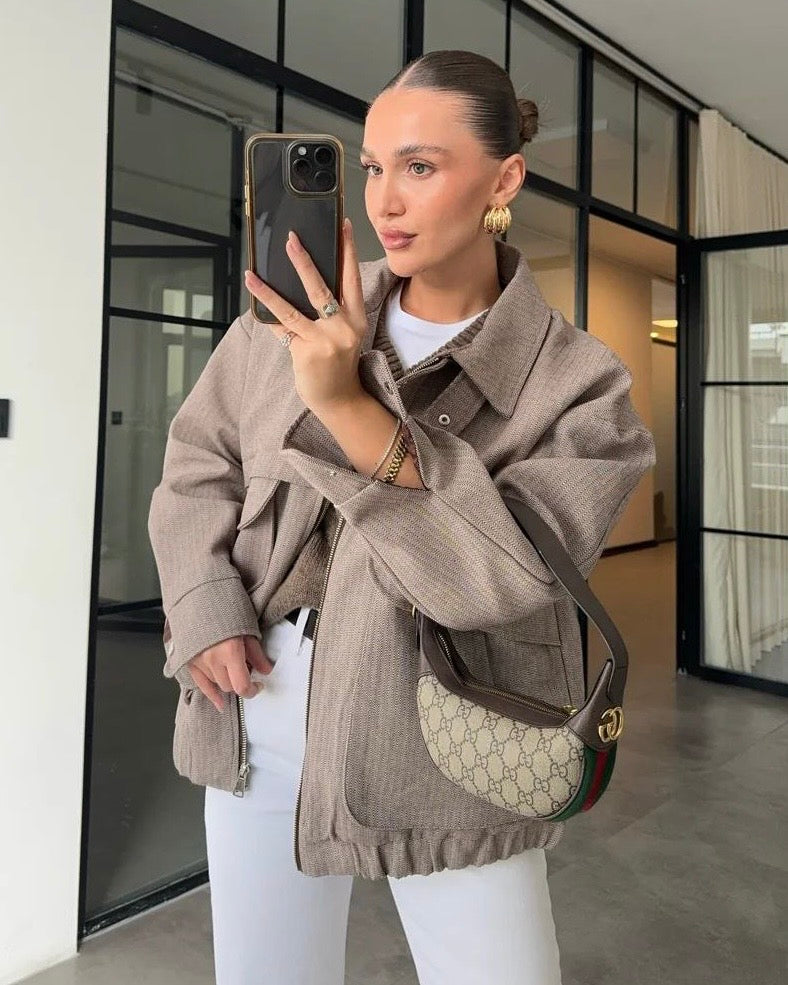 Light Brown Oversized Jacket