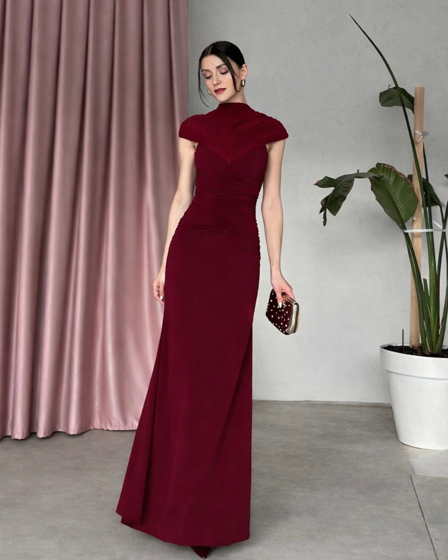 Burgundy Long Dress