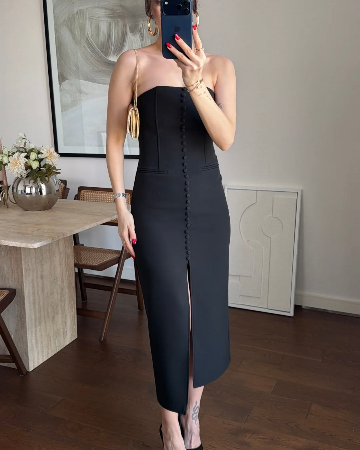 Black Strapless Dress