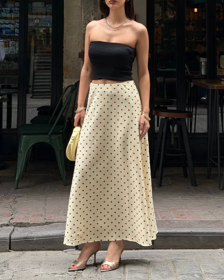Yellow Polka Dot Skirt