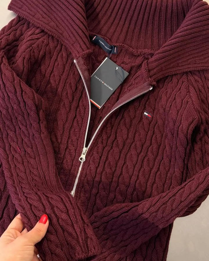 Burgundy Tommy Sweater