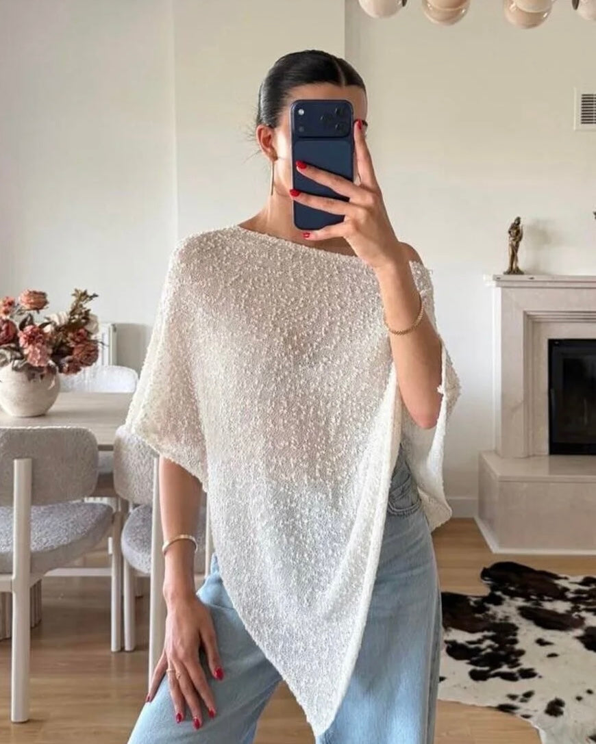 Beige Knit Blouse