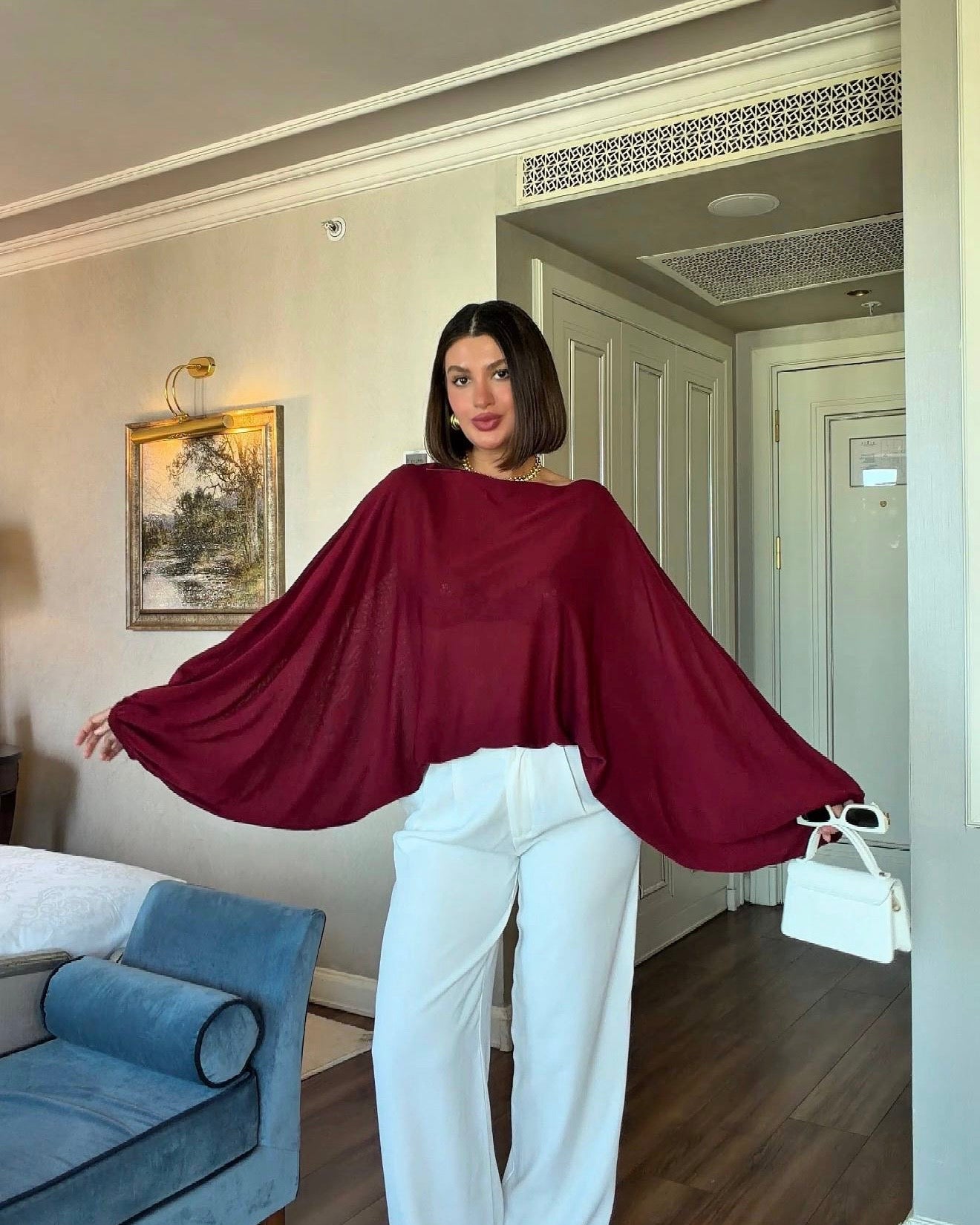 Burgundy Blouse