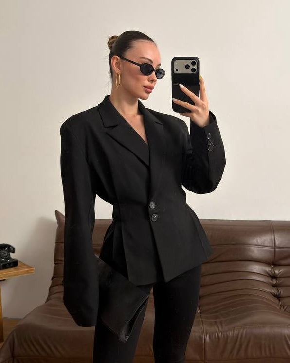 Black Waisted Blazer