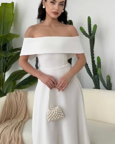 White Off Shoulder Dress
