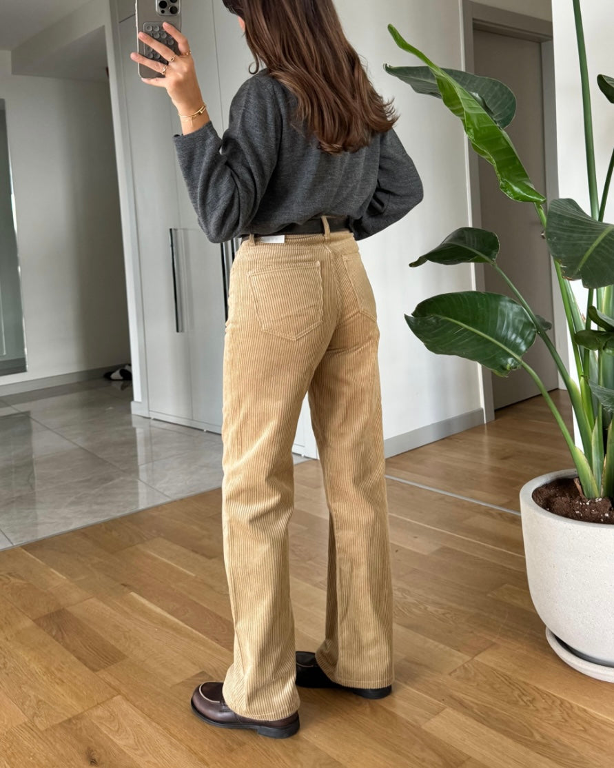 Beige Corduroy Pants