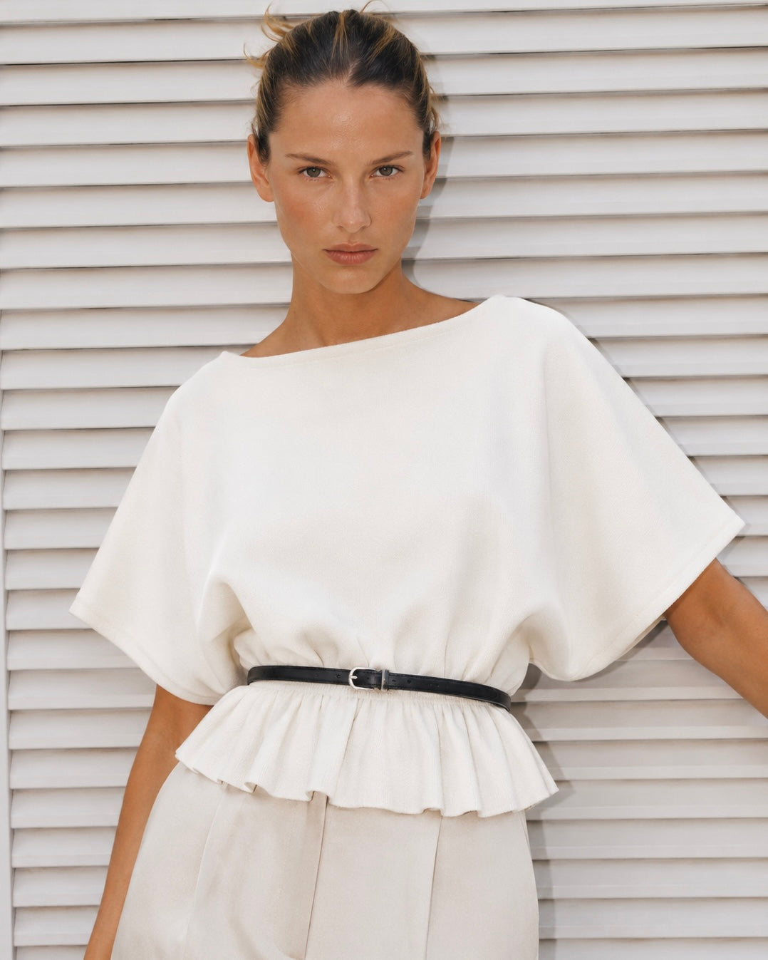 White Top with Belt