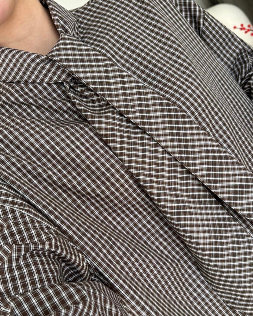 Checkered Shirt with Tie