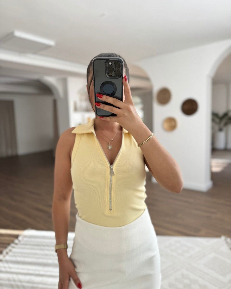 Yellow Zipped Basic