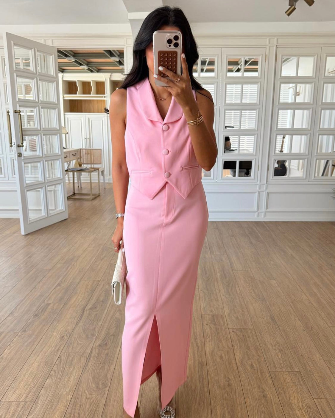 Pink Set (Vest & Skirt)