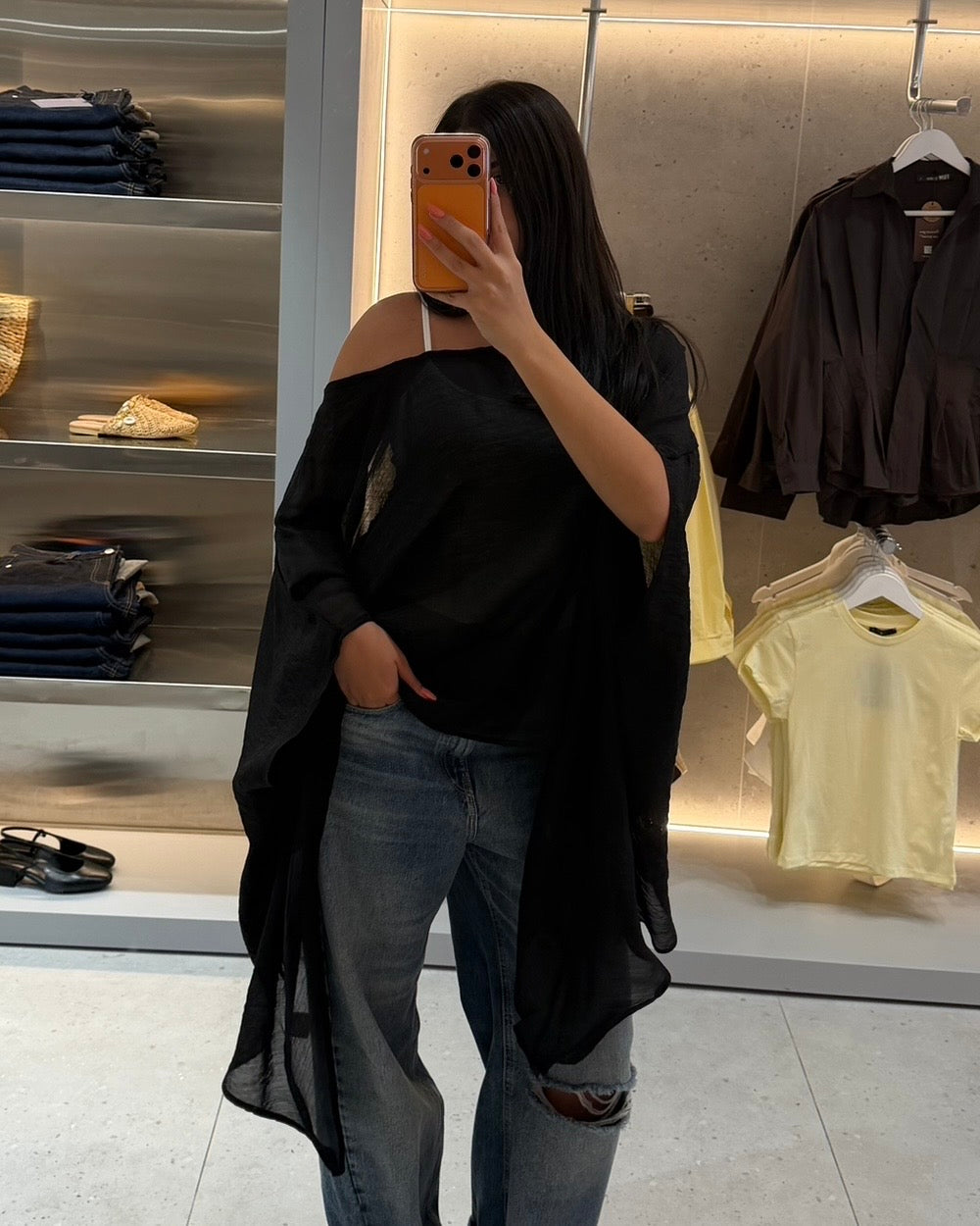 Black Chiffon Blouse