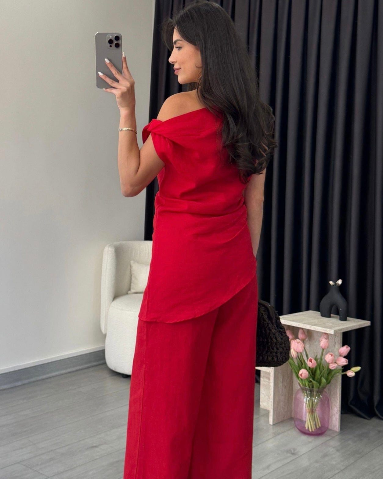 Red Asymmetrical Set