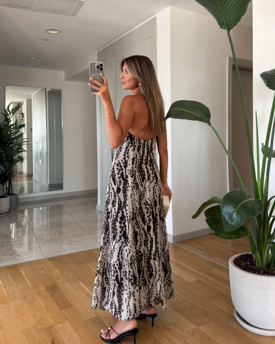 Brown & Beige Dress