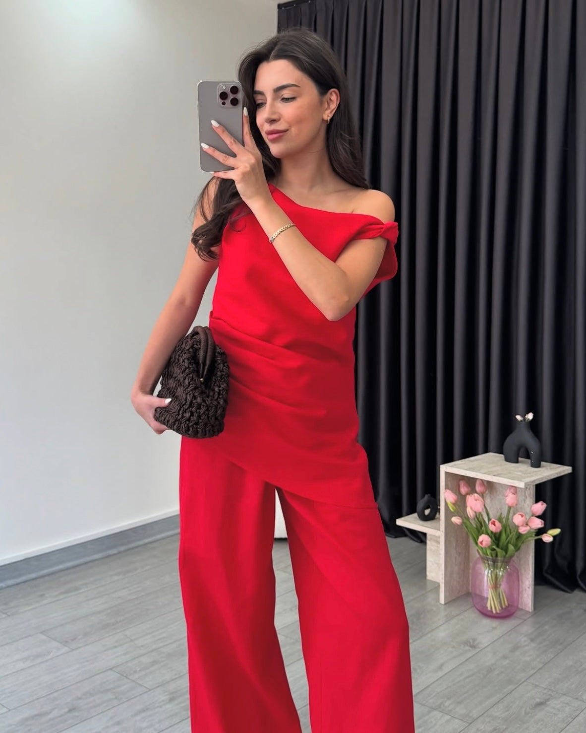 Red Asymmetrical Set
