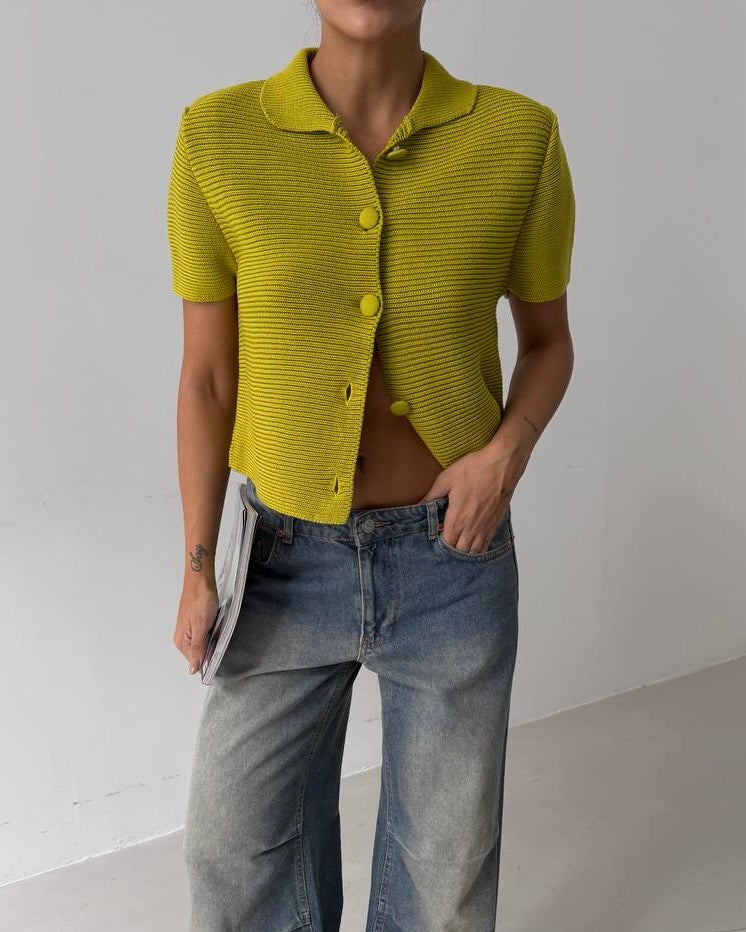 Green Knitted Blouse