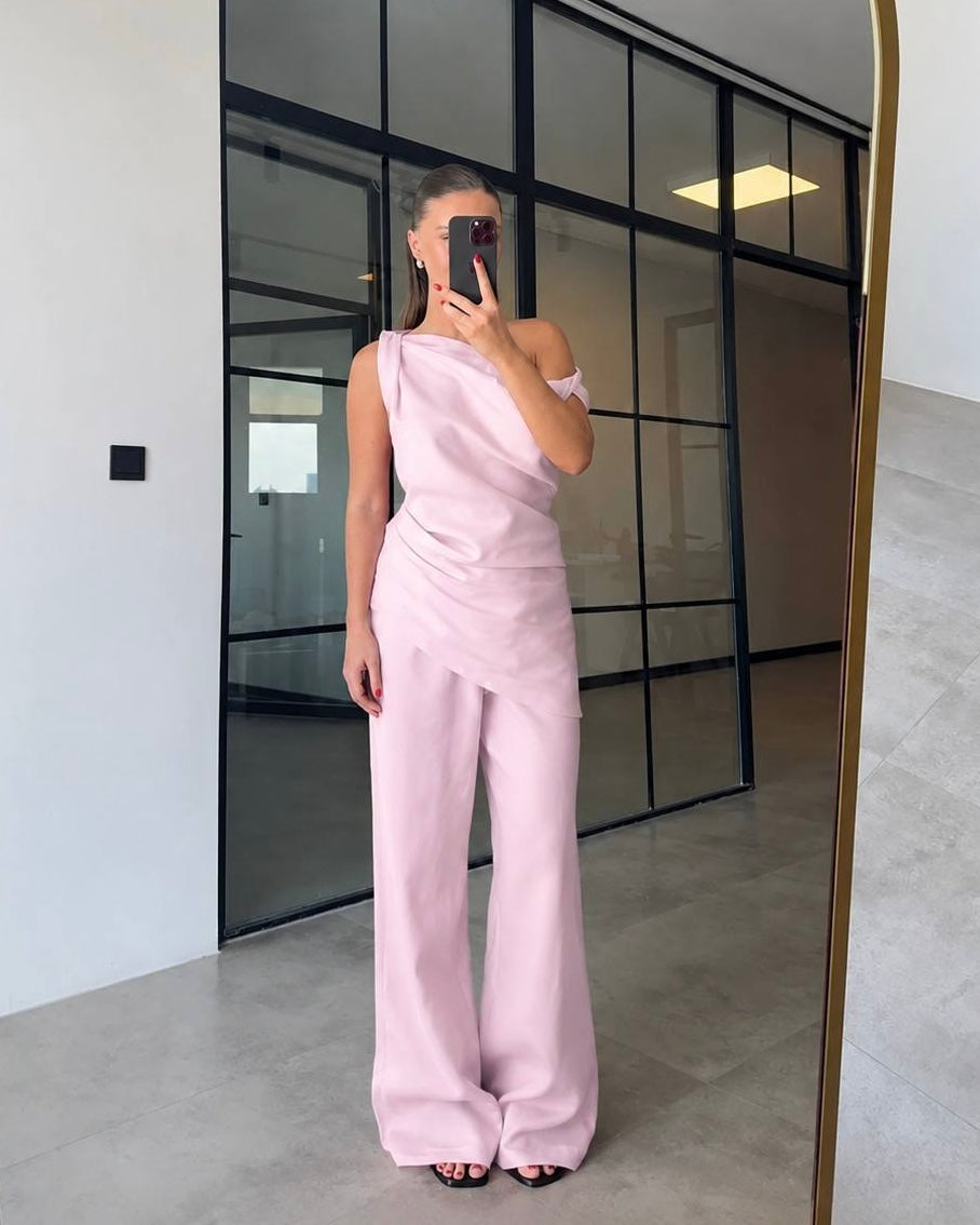 Pink Asymmetrical Set