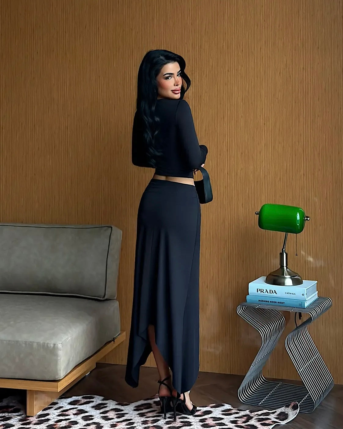 Black Skirt Set