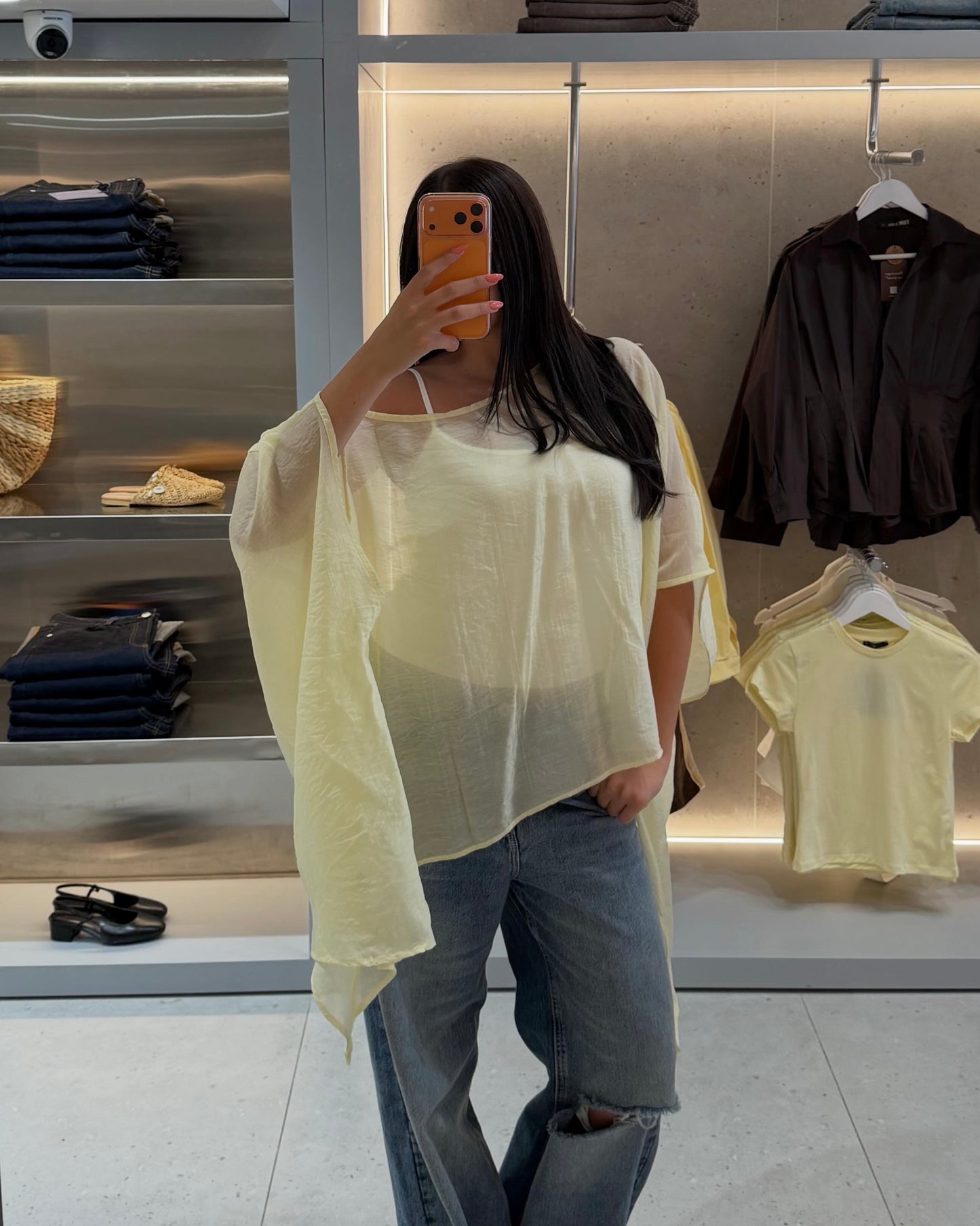 Yellow Chiffon Blouse