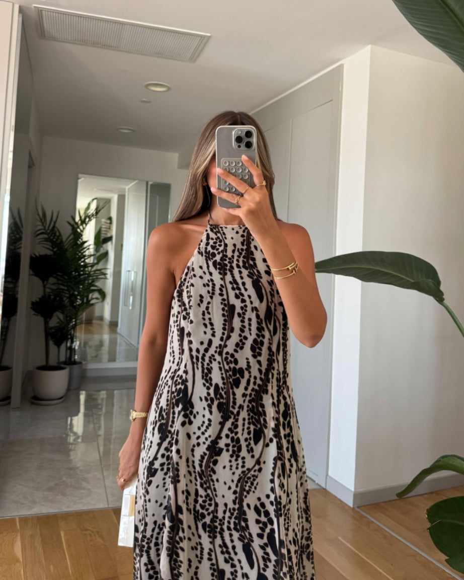 Brown & Beige Dress