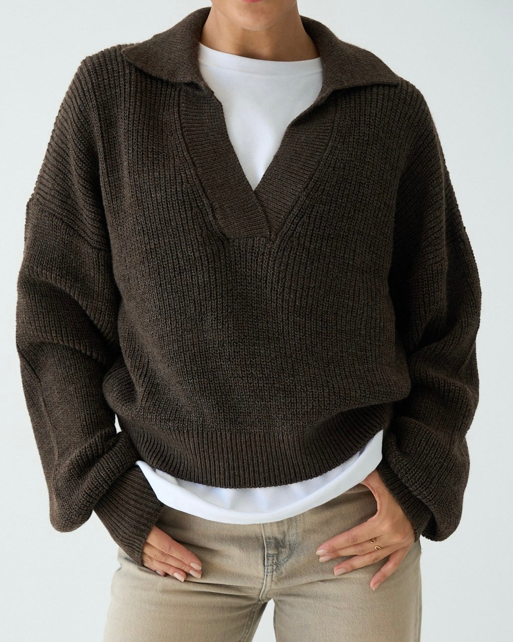 Brown Knitted Sweater