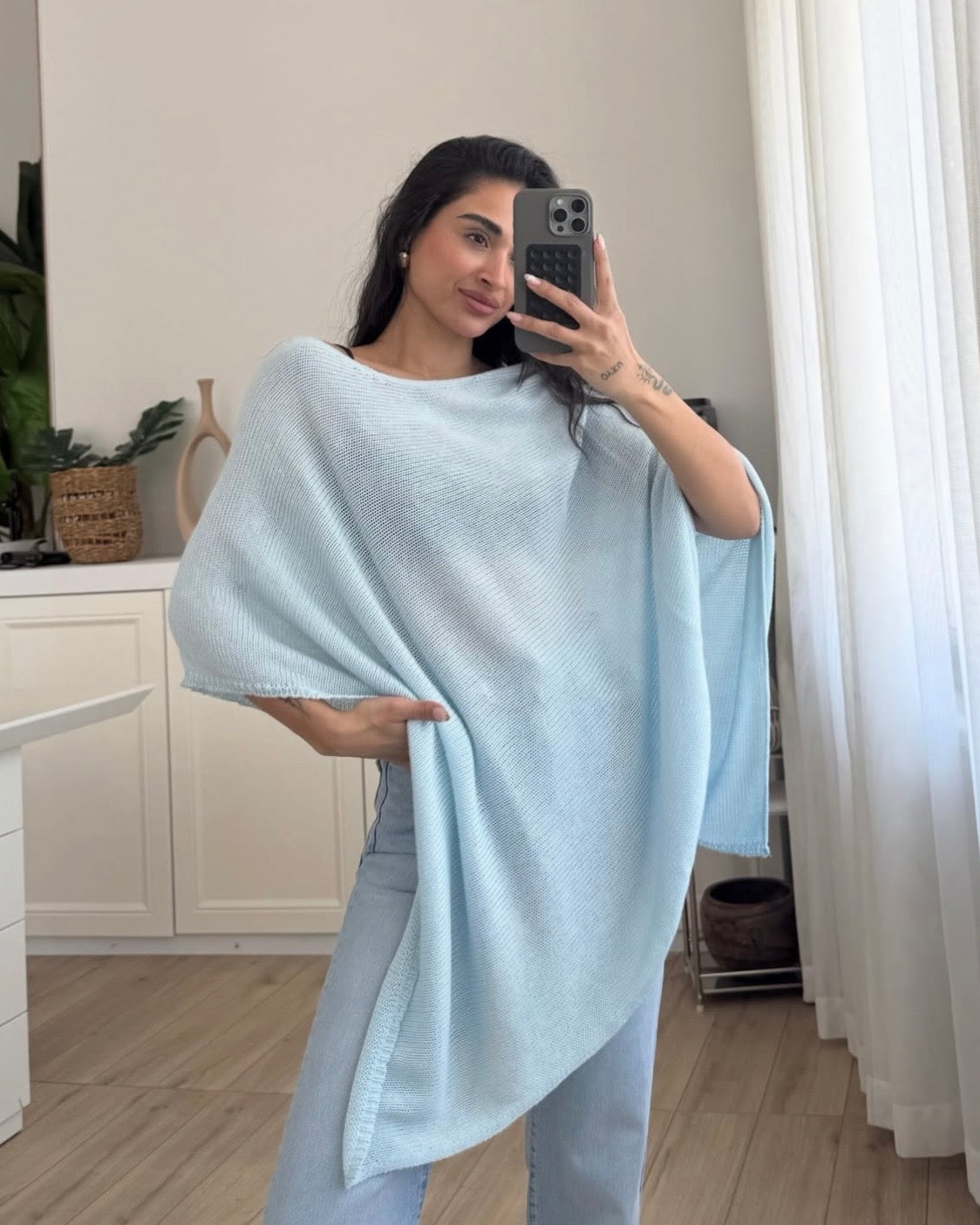 Baby Blue Poncho
