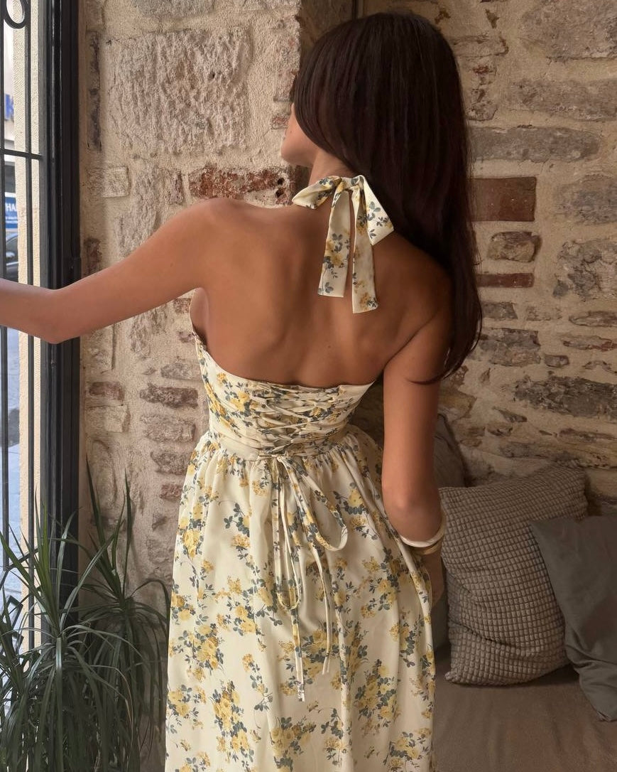 Yellow Floral Dress
