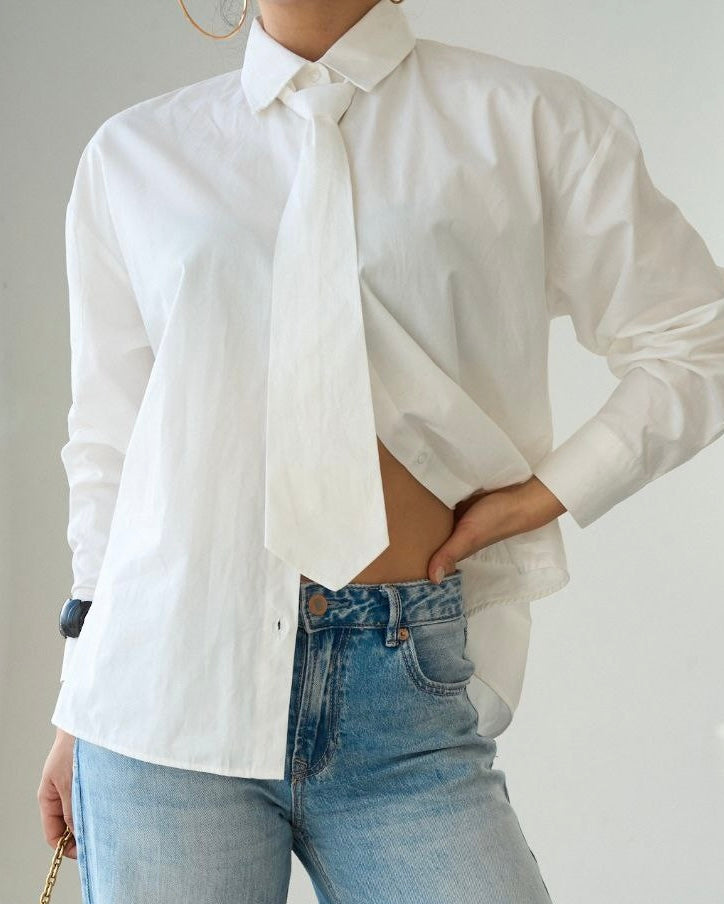 White Shirt With Tie