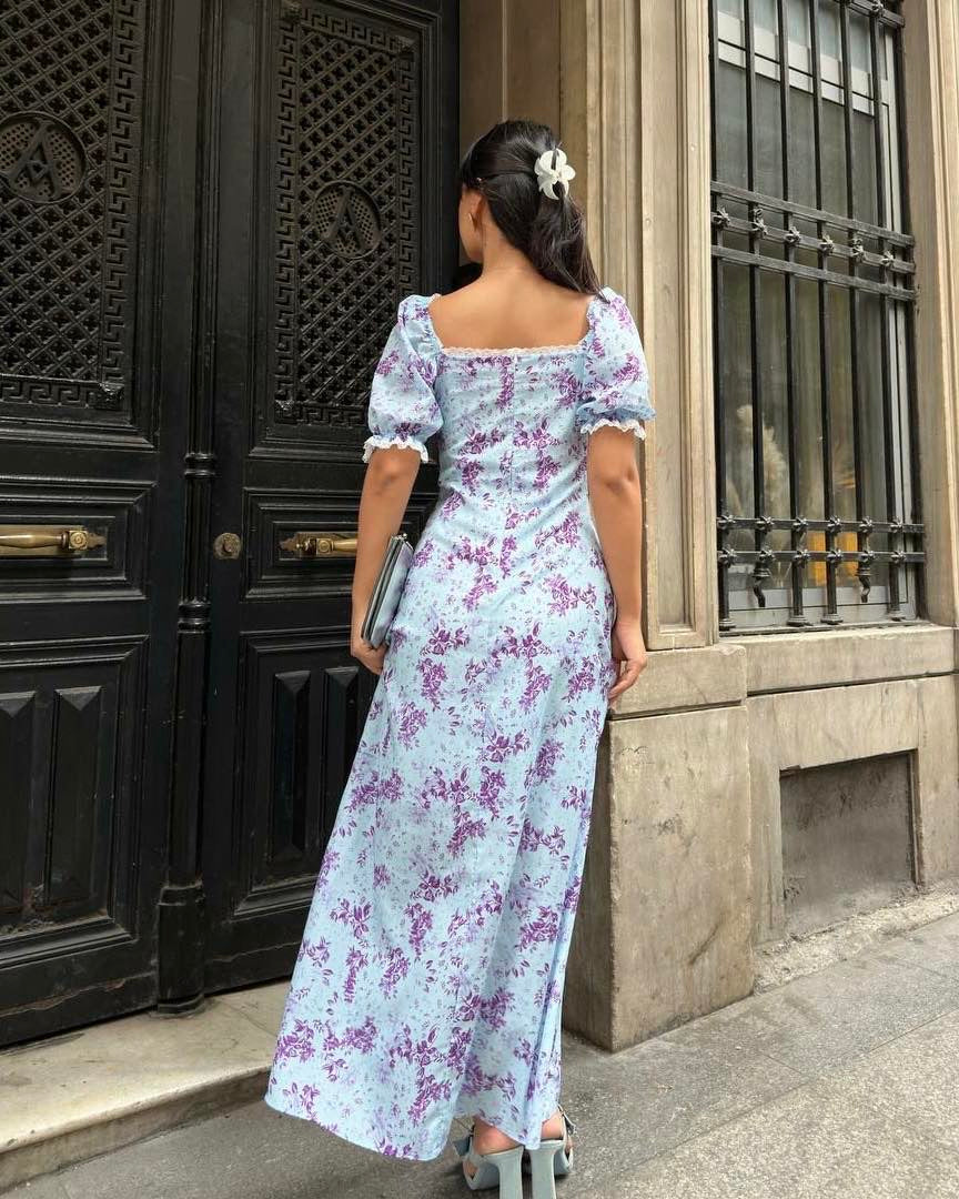 Floral purple Dress