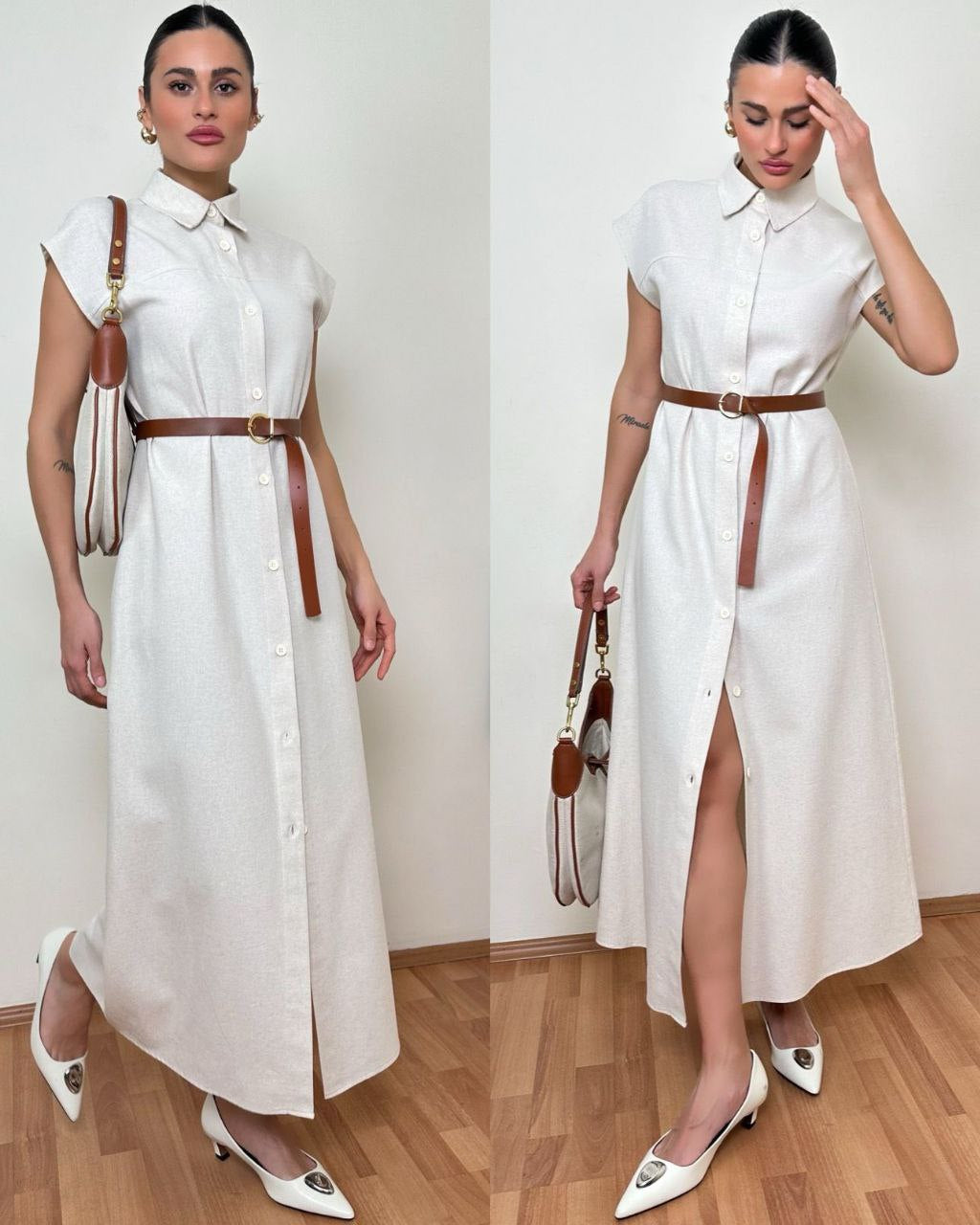 White Dress with Belt