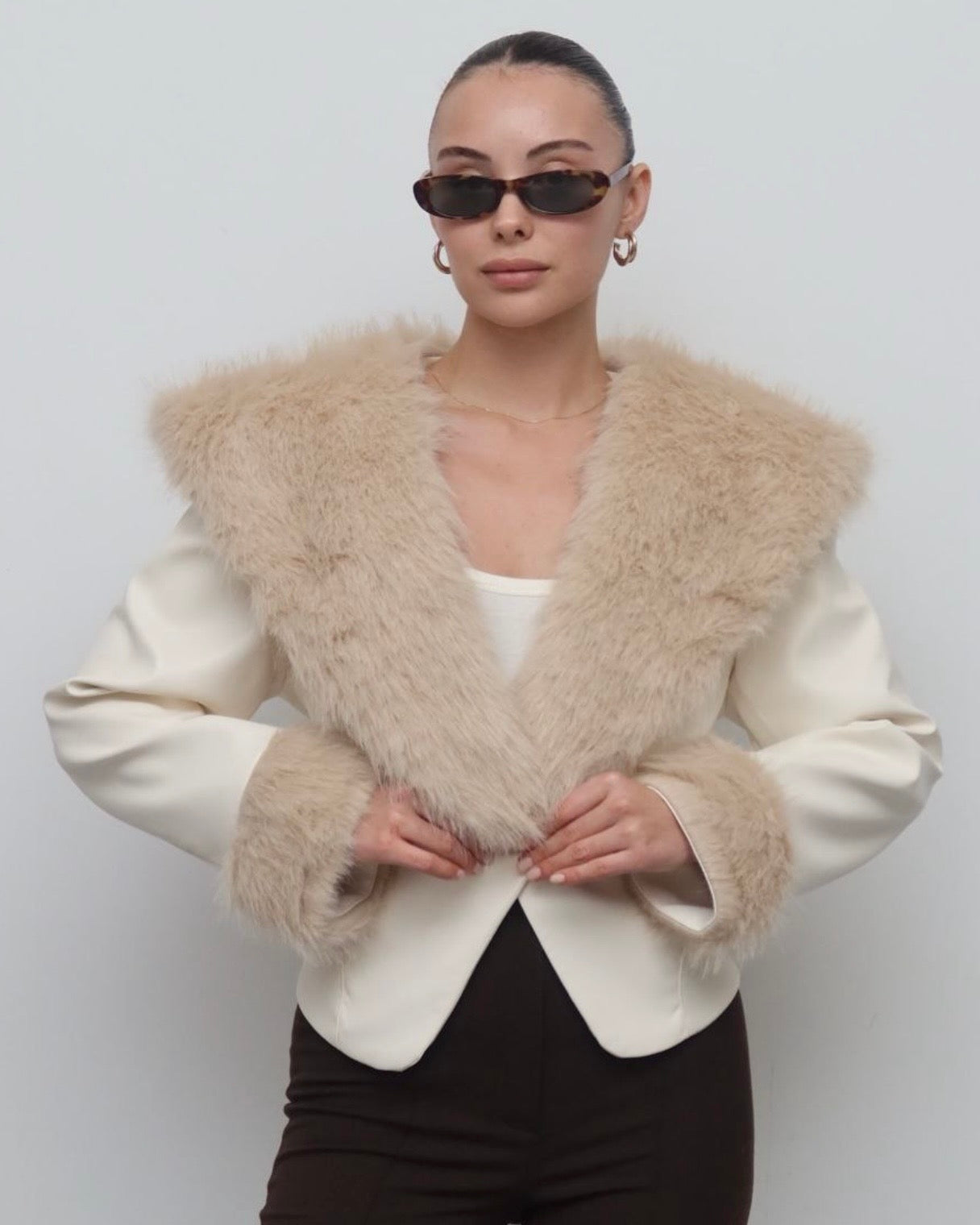 Beige Fur Coat