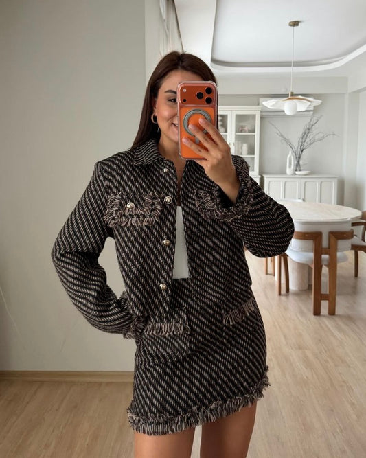 Striped Set (skirt & blazer)