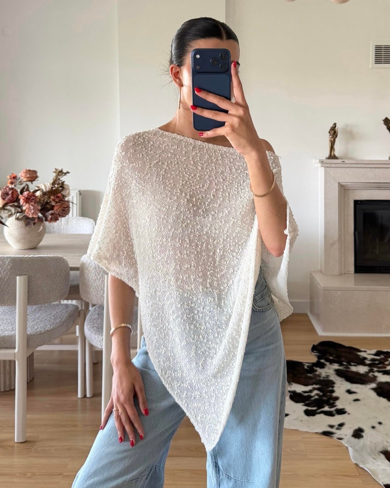 Off White Poncho